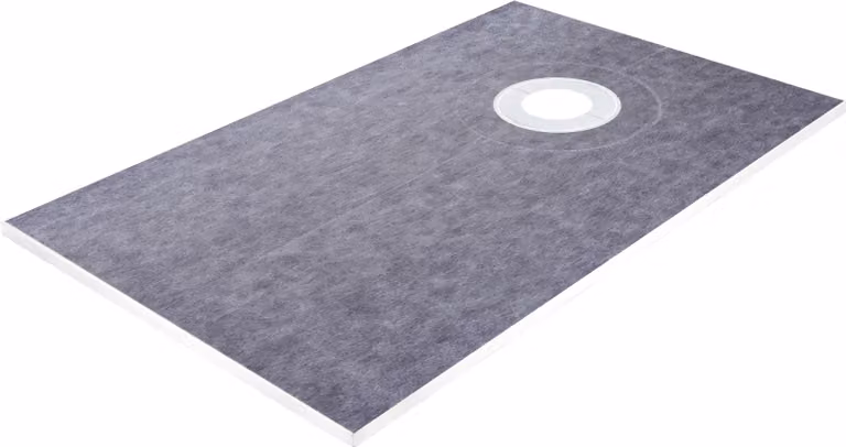 Set di soglie per doccia SucceBuy, 96,5 x 152,4 cm, piatto doccia impermeabile con scarico in PVC da 10,2 cm, griglia in acciaio inossidabile, soglie e spatola, ideale per installazioni fai-da-te in bagno