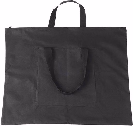 Custodia impermeabile per cavalletto da disegno, realizzata in tessuto Oxford leggero, colore nero, dimensioni 54x67 cm, peso 320 g