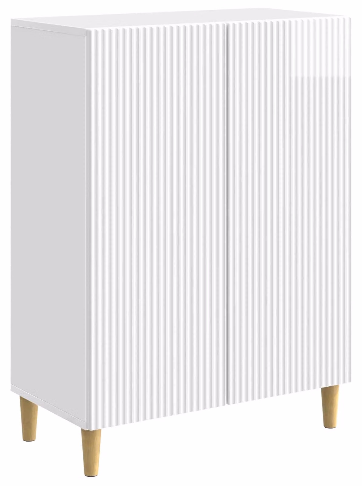 Credenza Bianco Lucido 66 x 34,5 x 90 cm Legno ingegnerizzato