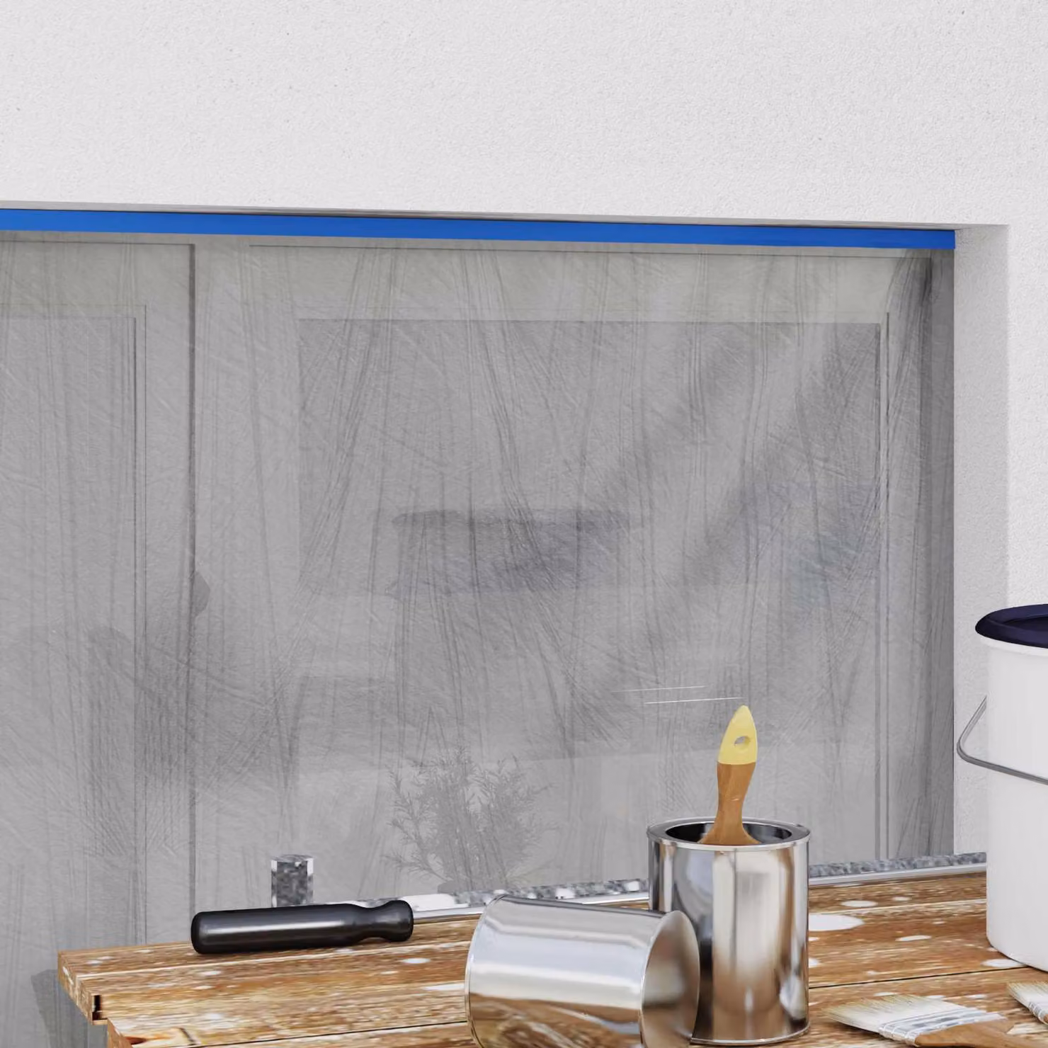 Film adesivo per mascheratura 12 pcs Trasparente e Blu