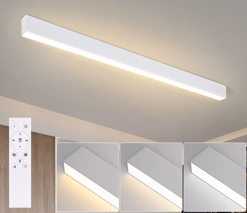 ZMH LED plafoniera soffitto soggiorno 25W moderna plafoniera bianca 80CM dimmerabile con telecomando per camera da letto cucina ufficio sala da pranzo