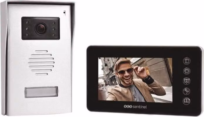 Videocitofono, schermo da 4,3", lega di alluminio, visione notturna, IP44, VisioFirst 4.3