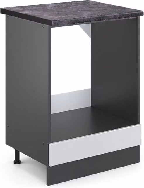 Mobile per forno da incasso Vicco R-Line Bianco rustico e Antracite L: 60 cm