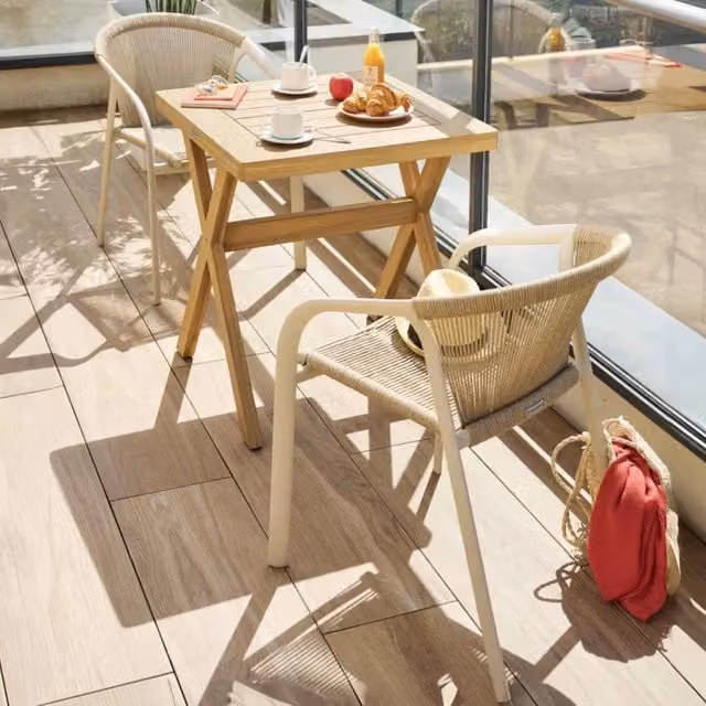 Tavolo quadrato Hesperide in legno di acacia trattato per giardino e terrazzo H 70 x L 70 x P 70 cm – 1