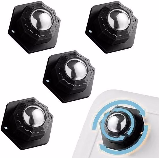 Carrelli girevoli per mobili - Rotazione a 360 gradi - Set da 4 pezzi - Alta qualità