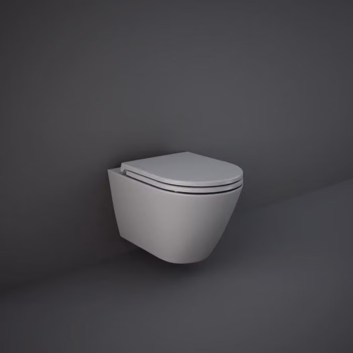 Sedile della toilette Feeling, con meccanismo soft-close, grigio, opaco, termoindurente
