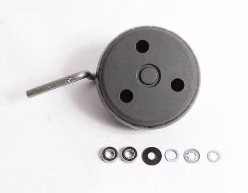 Kit ruote per tosaerba robotizzato - Ruote per attrezzi da giardino - Accessori per la cura del prato - Ricambio originale - 4 pollici - Argento
