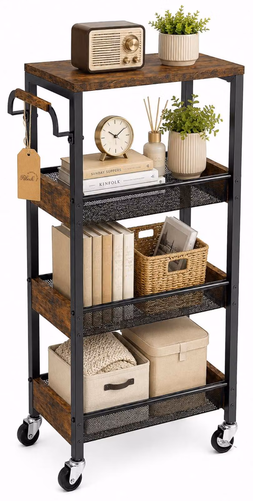 Piccoli carrelli portaoggetti, organizer a più livelli per cucina, bagno e spazi ristretti in casa