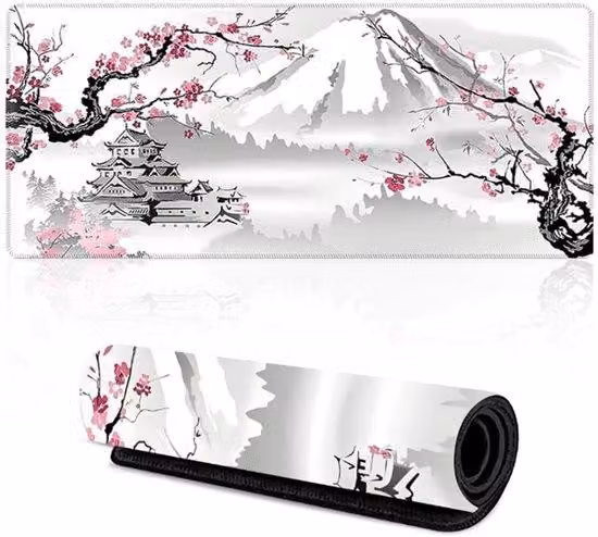 Tappetino da gioco ergonomico XXL, 900x400 mm, bianco, antiscivolo, resistente e che non richiede manutenzione
