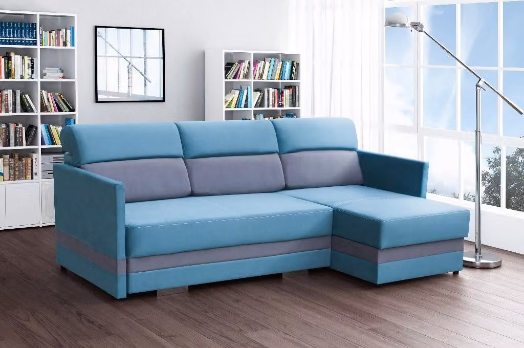 Sofa Schlafsofa Designer Sofa mit Bettfunktion + Bettkasten Ecksofa Couch