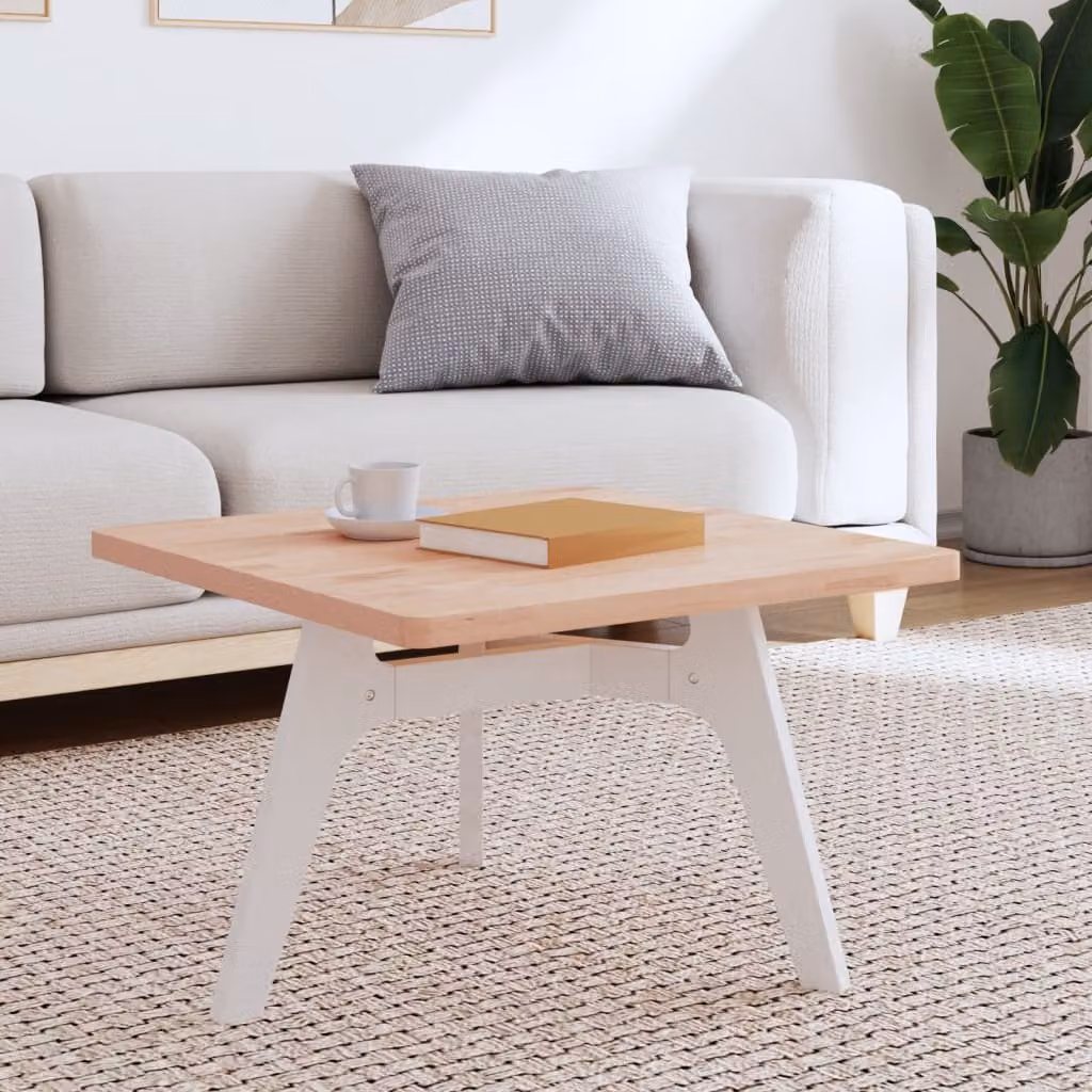 Piano per tavolo quadrato vidaXL in legno di faggio marrone, L: 60 cm, P: 60 cm, H: 2,5 cm