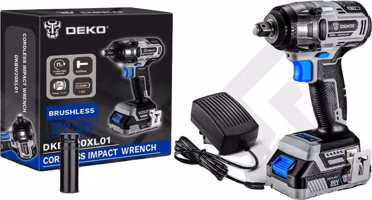 Avvitatore a impulsi, coppia elevata 350Nm, comodo a batteria, DKBW20XL01-H