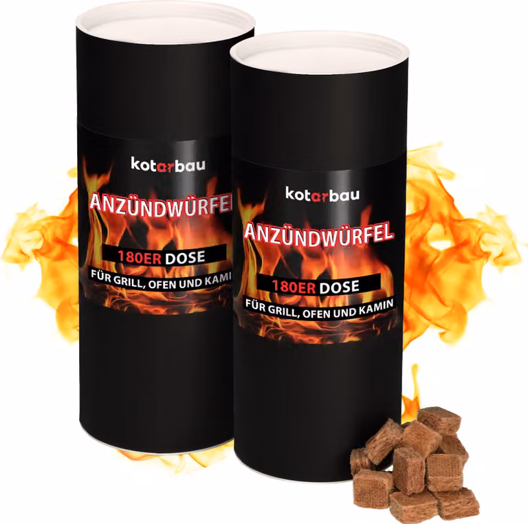 KOTARBAU® 360 pz. Accendifuoco Cubetti Lana di Legno Naturale Per Griglia Caminetto Stufa Barbecue Riccioli Accendifuoco Facile Da Usare Innesco Fuoco