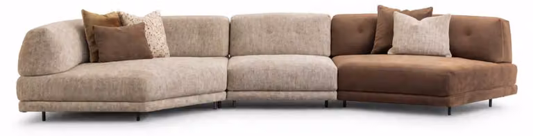 Divano angolare moderno a forma di L, divano per soggiorno, colore beige, mobili imbottiti di design