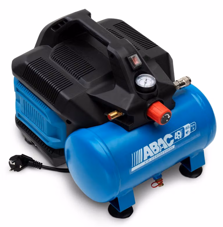 ABAC EASE-AIR 6L Compressore senza olio silenzioso 49 dB, 8 bar, 0,75 CV