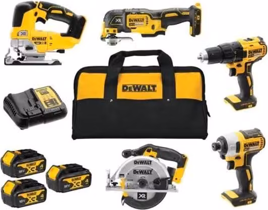Set combinato Dewalt 18V 6 pezzi in una borsa 3x5,0 Ah DCK502P3