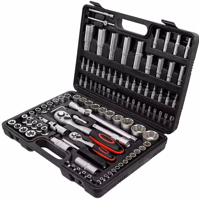 Set di chiavi a forchetta, 108 pezzi, impugnatura ergonomica, colore nero