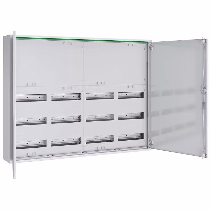 Quadro di distribuzione ABN AP, profondità 160 mm, con sportello pieno, 144 morsetti TE-REG / 96 morsetti TE, 4 file da 5, ABNRM405K02