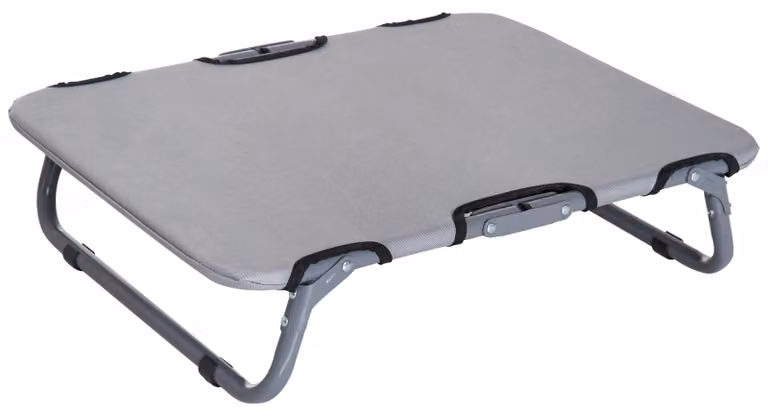 Cuccia per cani - Lettino da esterno - Pieghevole - Nylon - Grigio