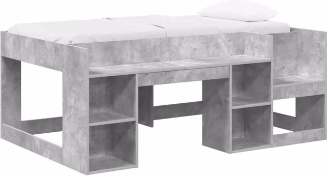 Telaio del letto | Letto per Bambini con storage Grigio Cemento 80 x 160 cm