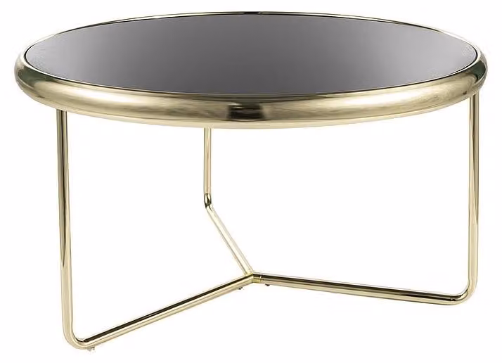 FURNLUX Tavolino Scarlet, nero e oro, 74 cm / Colore principale: / Dimensioni: