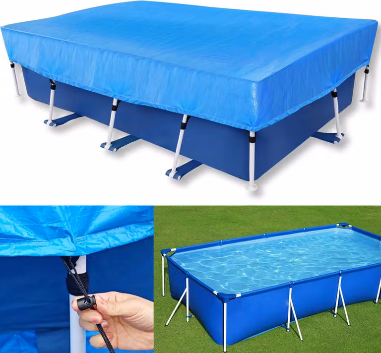 Copertura per piscina, dimensioni 400 x 210 cm, rettangolare, impermeabile, resistente ai raggi UV, per uso esterno