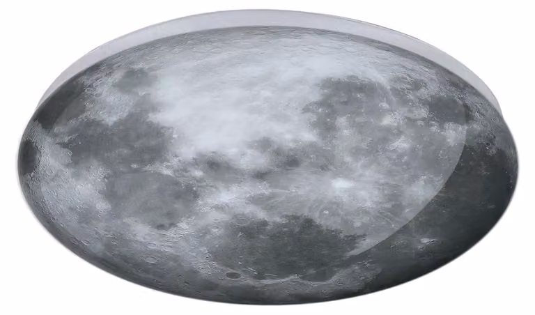 Plafoniera LED rotonda LUNA grigia 24W, bianco neutro 2000 lm, acrilico, dimensioni: 8x38x38 cm, IP20, Light Prestige