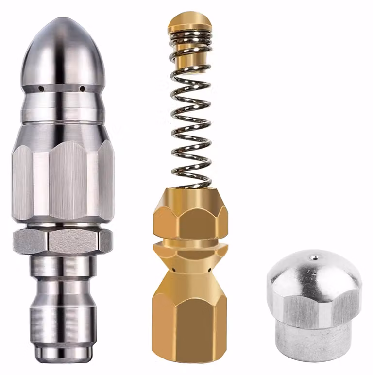 3 ugelli per idropulitrice ad alta pressione, specifici per la pulizia di scarichi e condotte
