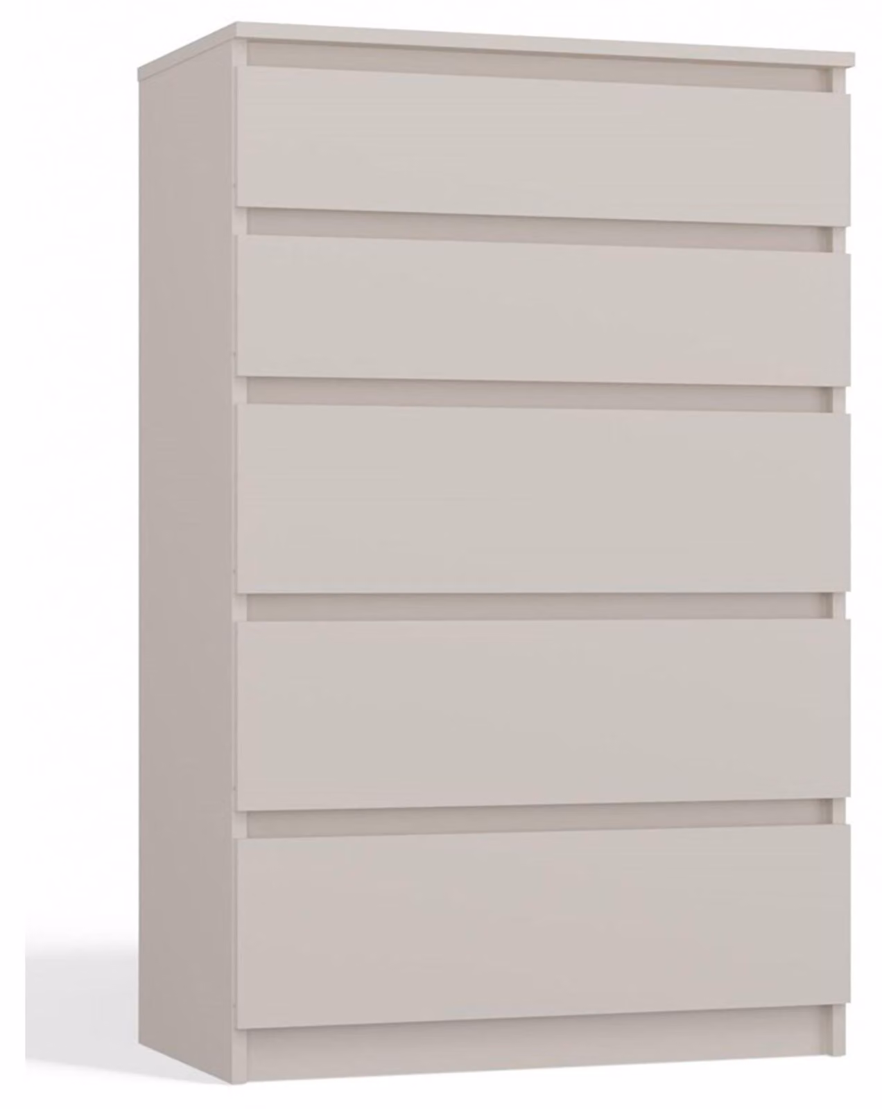 Selsey Malwa - Cassettiera a cinque cassetti, grigio, 70 cm