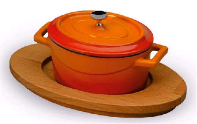 Vassoio in legno per mini casseruola ovale