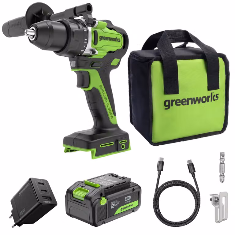 Greenworks POWERALL 24V PRO Trapano a percussione 90Nm - Batteria 4Ah