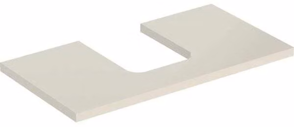 Plaque de lavabo Geberit ONE, découpe au centre, pour lavabo à poser en forme de coupe, 90x3x47cm, 505.273.00.4, 505.273.00.4