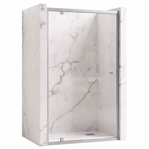 Rea - Porta Della Doccia, Primo Swing 90, Cromo Trasparente 4Mm