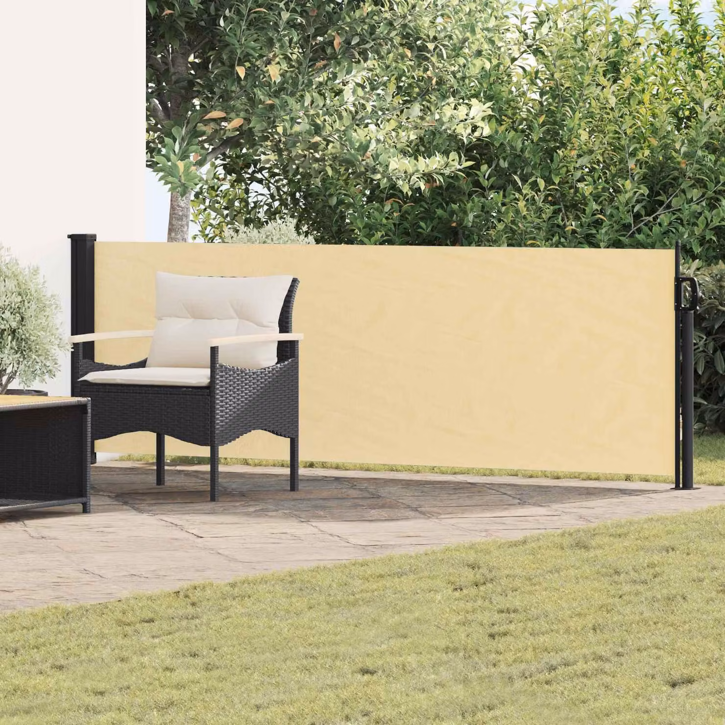 Tenda laterale retrattile Sabbia 500 x 100 cm Poliestere