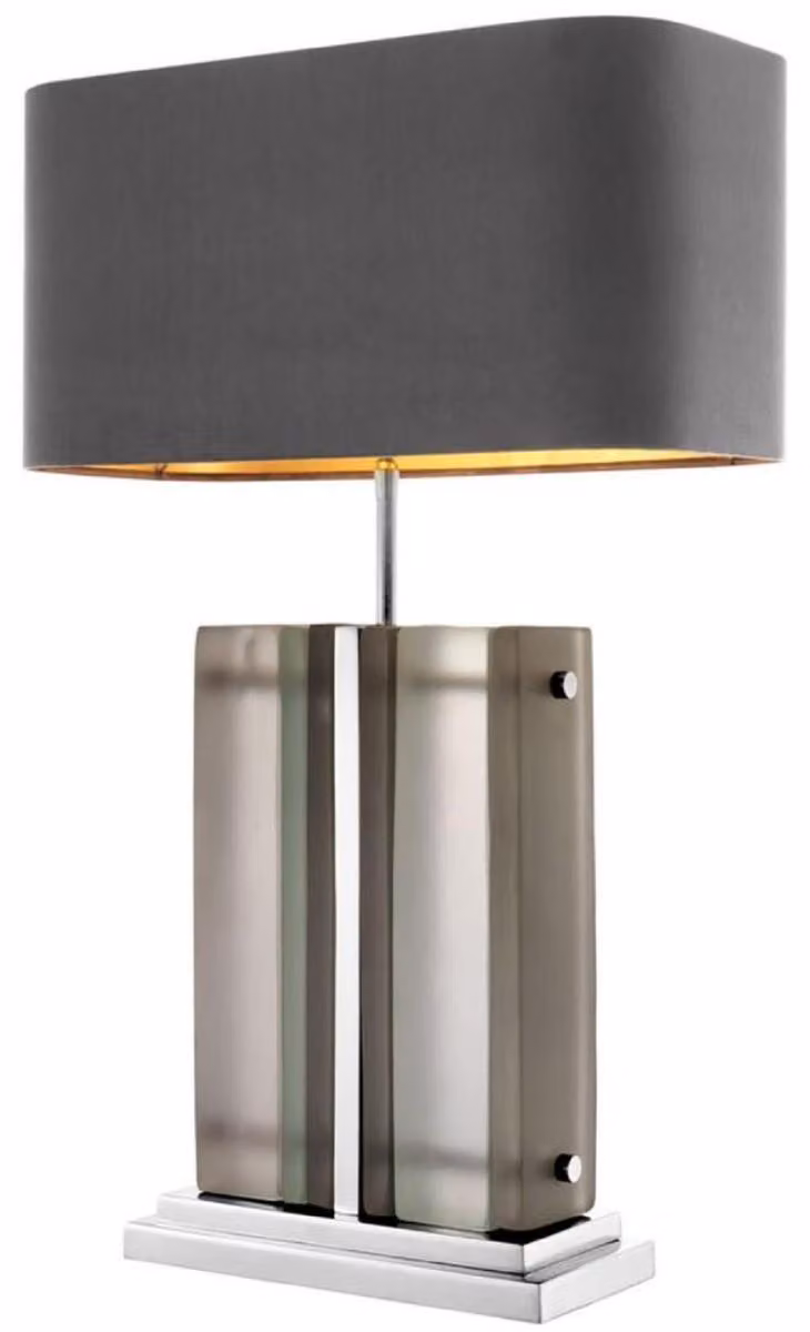 Casa Padrino lampada da tavolo argento/grigio 45 x 22 x h. 73 cm - Lampada da tavolo per hotel e ristoranti