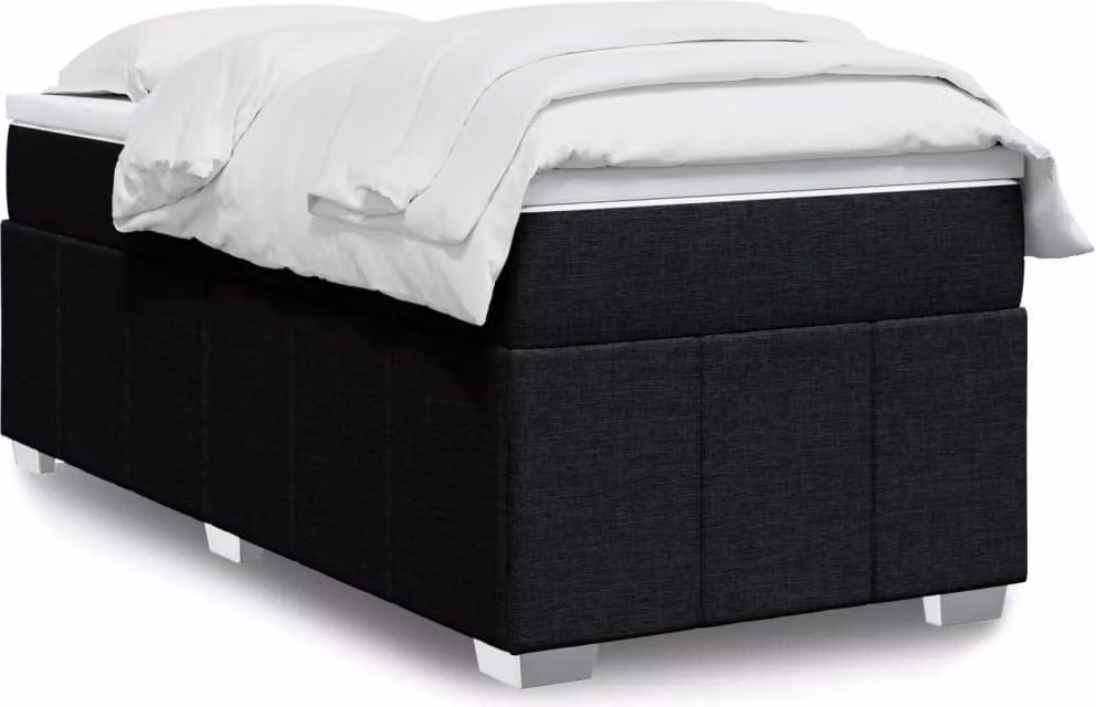 Maison Exclusive - Letto boxspring con materasso nero 90x200 cm Tessuto