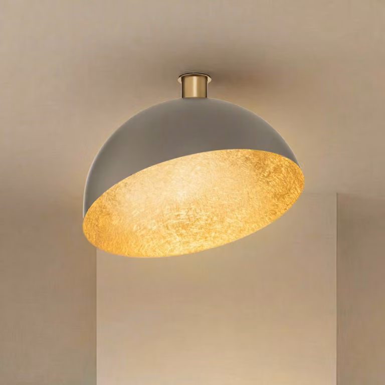 Plafoniera soffitto Sfera SIGMA, dimmerabile, Alluminio / Grigio / Zincato, Soggiorno / Sala da pranzo, Metallo, Plafoniera