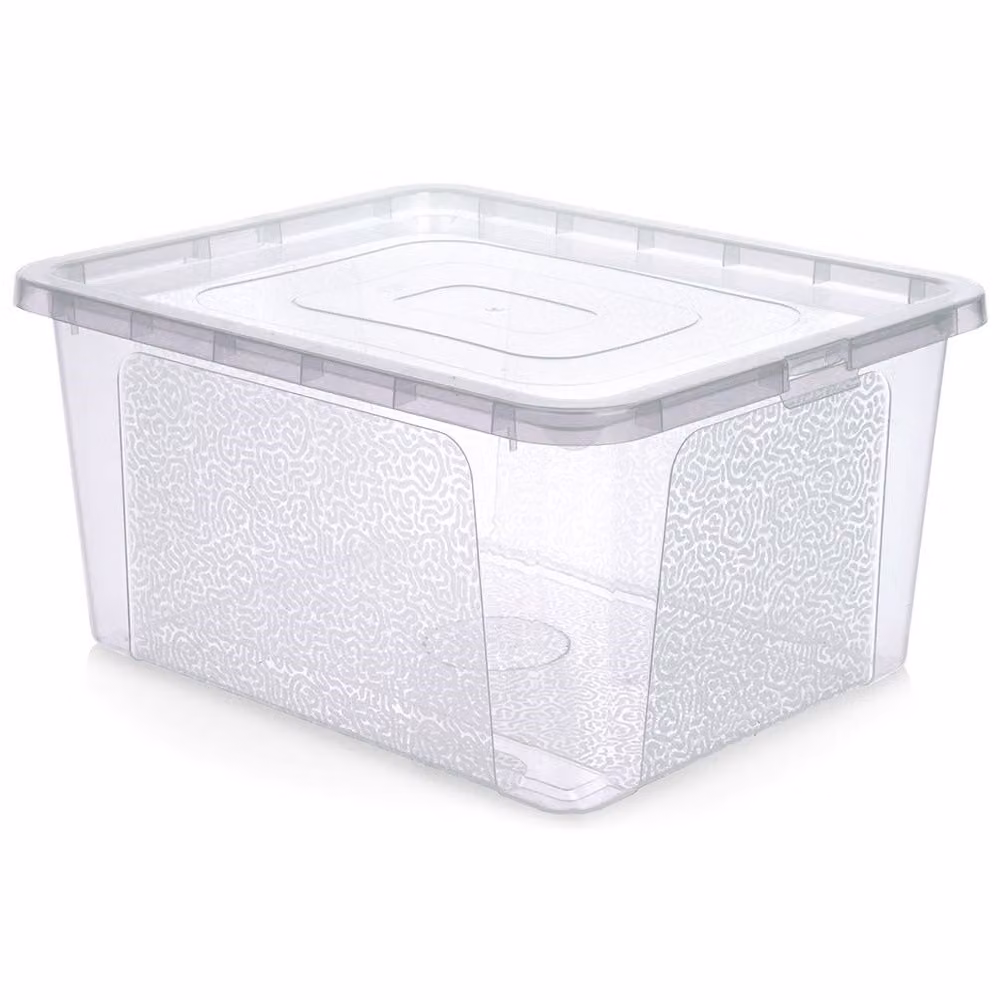 Contenitore in plastica, grande cassone porta giocattoli, 20 l, coperchio