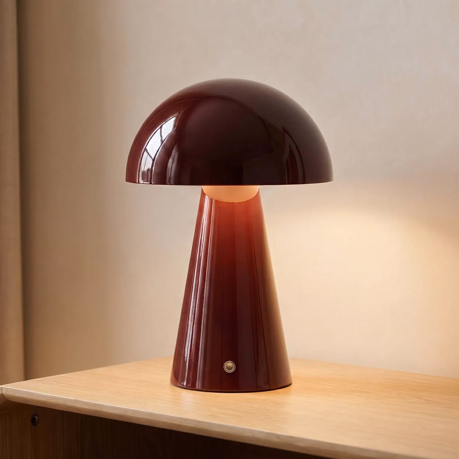 Lampada da tavolo Nevijo Lindby, dimmerabile, Rosso, Soggiorno / Sala da pranzo, Metallo, Moderno, Lampada da tavolo