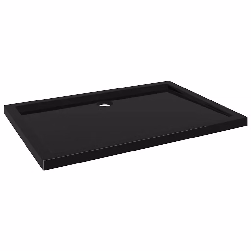 Piatto doccia rettangolare vidaXL in plastica nera L: 110 cm, P: 80 cm – 2