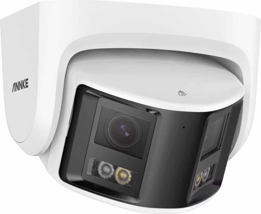 Videocamera per esterni a doppio obiettivo, visione a 180°, rilevamento del movimento AI, I91DX