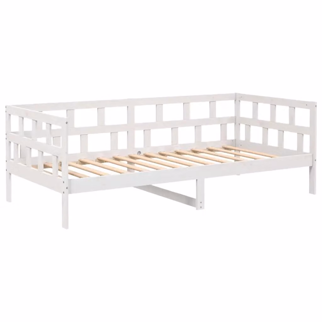 vidaXL Dormeuse Bianca in Legno Massello di Pino L/P/H: 200 x 80 x 68,5 cm – 2