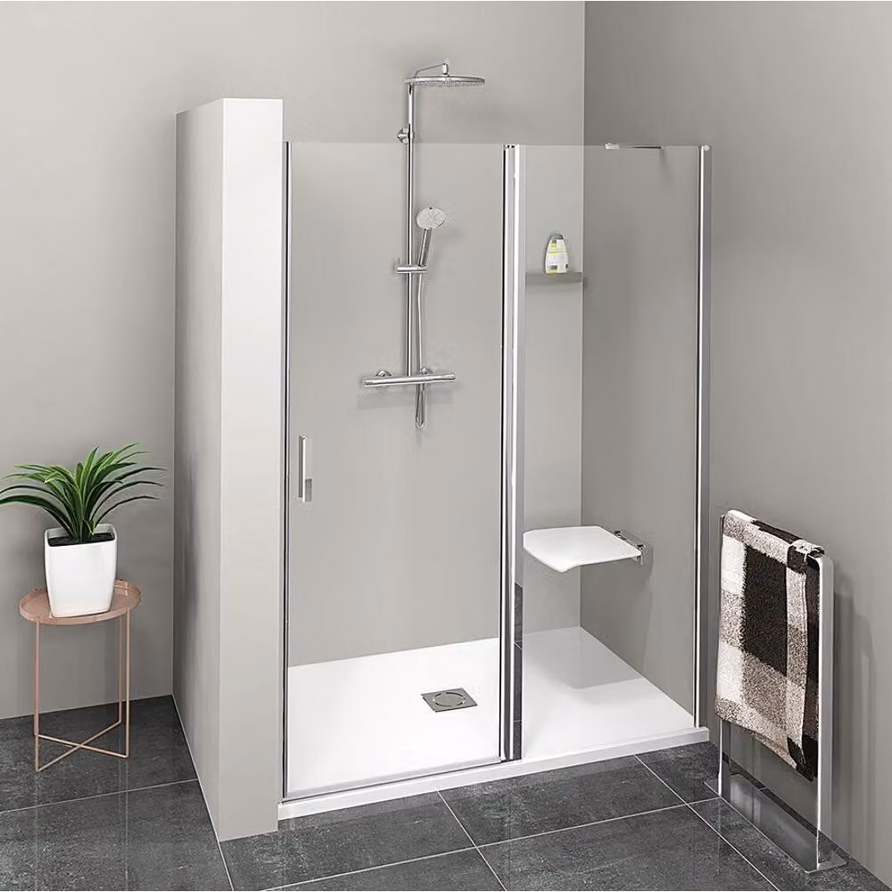 Polysan Zoom Line - Porta per doccia 1300 mm, vetro trasparente, alluminio lucido ZL1313