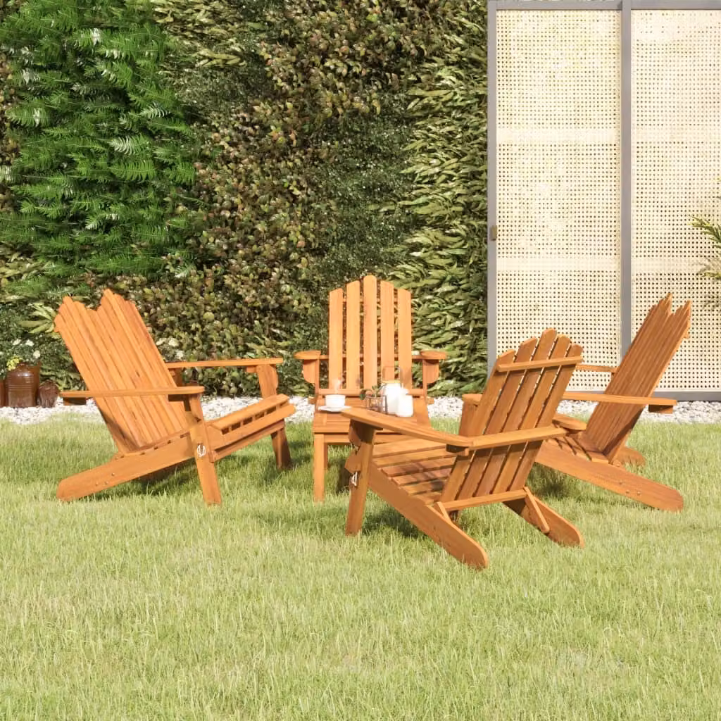Maison Exclusive - Set da giardino Adirondack in legno massello di acacia, 5 pezzi