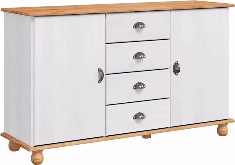 Credenza ASKIM 133,5 x 40 x 79 cm Legno di pino massello