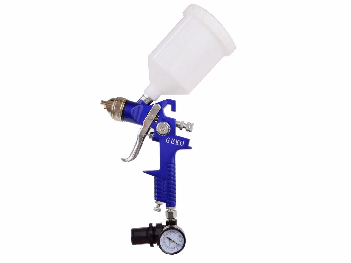 Pistola a spruzzo pneumatica con regolatore di pressione valvola di controllo dell'aria, manometro e filtro separatore sifone per acqua compressore, verniciatura con trappola olio, filettatura standard 1/4", Geko