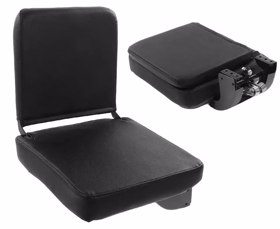 Sedile pieghevole, design resistente, maggiore comfort, colore nero