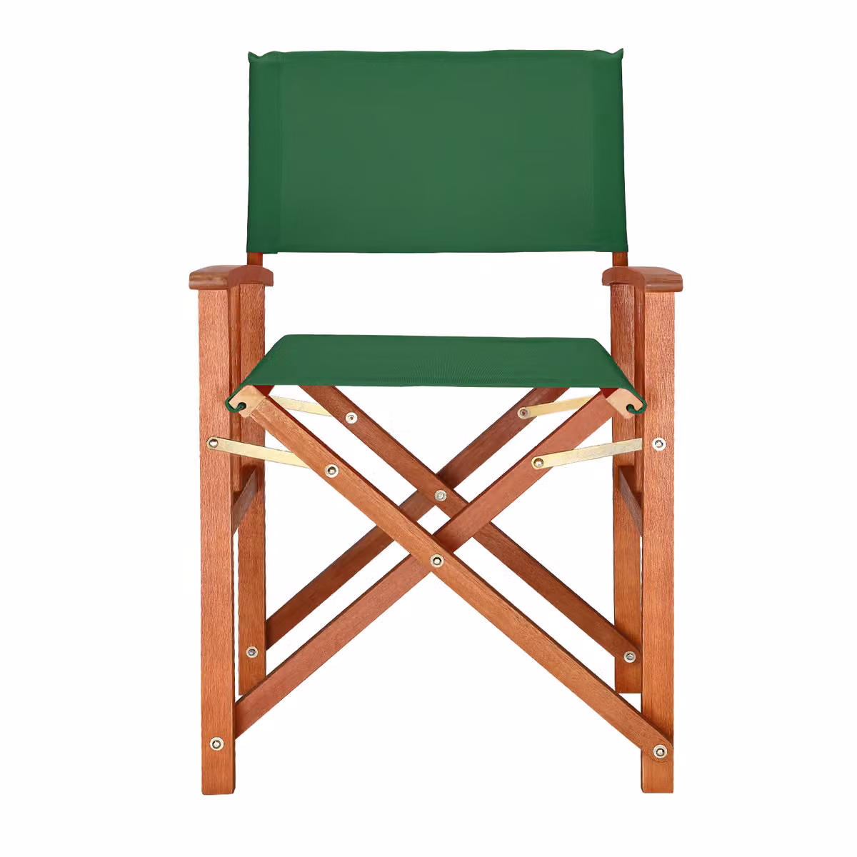Set di 2 sedie da regista Cannes Casaria in legno di eucalipto oliato verde certificato FSC per giardino e terrazza H: 86,0 cm, L: 56,5 cm, P: 48,0 cm – 2