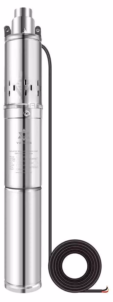 Pompa per pozzi profondi, a energia solare, brushless (senza spazzole), pompa sommergibile, 750W, 48V-72V, portata massima a 100 metri