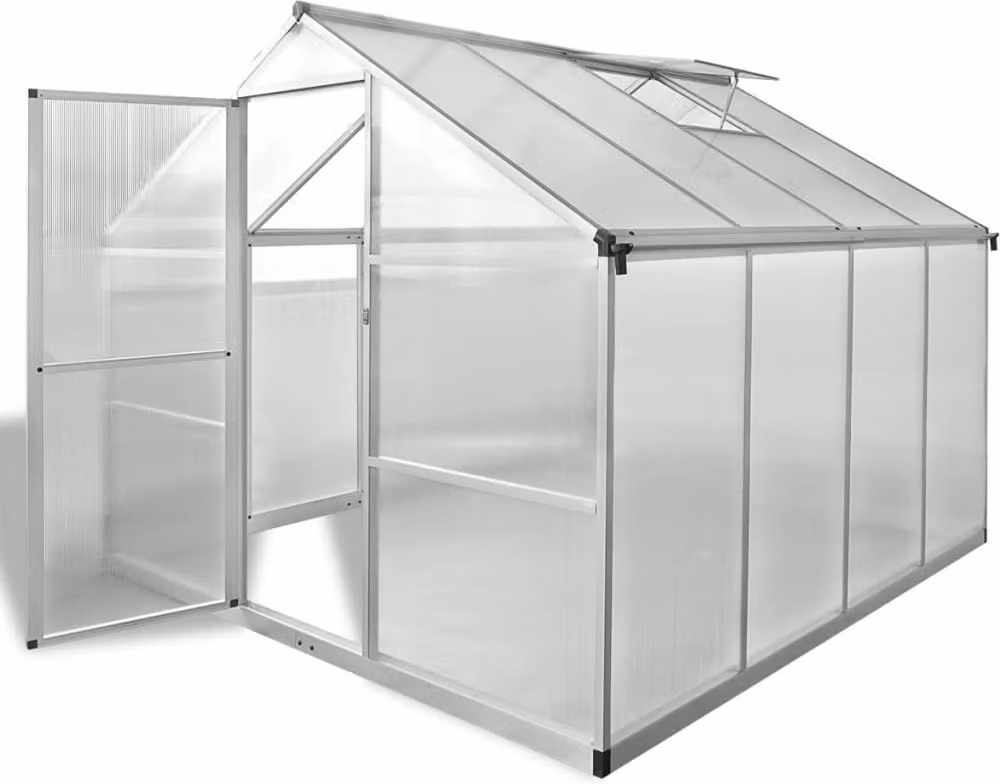 Serra vidaXL con basamento, in alluminio rinforzato, 6,05 m²